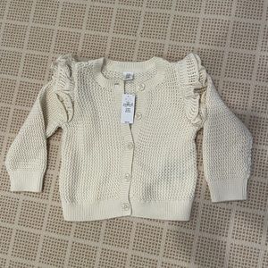 Gap Toddler Crochet Ruffle Sweater Cardigan